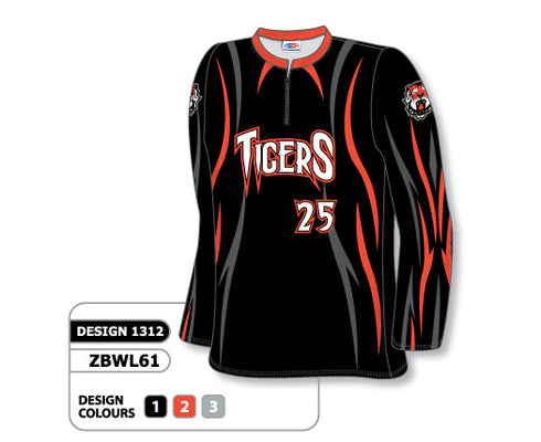 Athletic Knit Sublimated Long Sleeve Basketball Shooting Shirt Design 1312 (ZBWL61-1312)